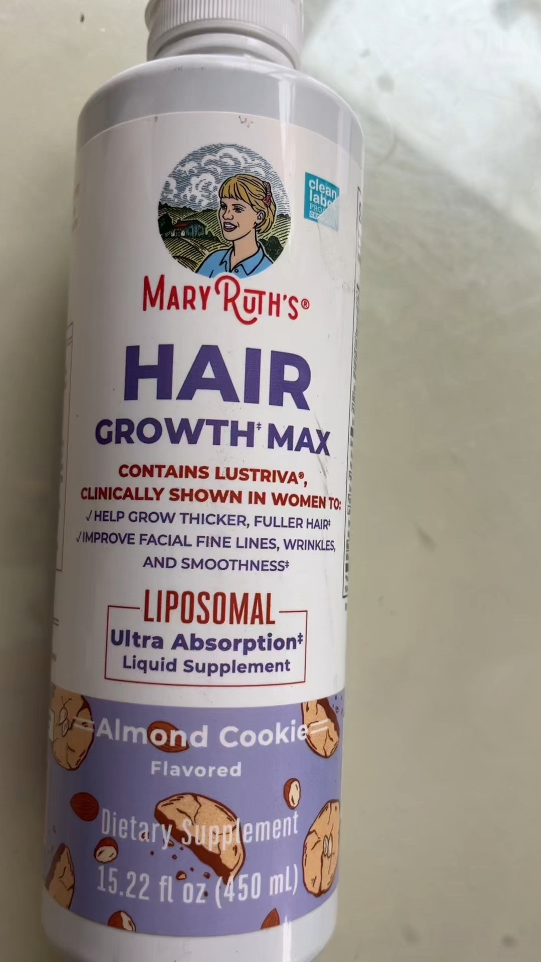 Mary Ruth’s hair growth max supplement with Lustriva and pumpkin seed oils 