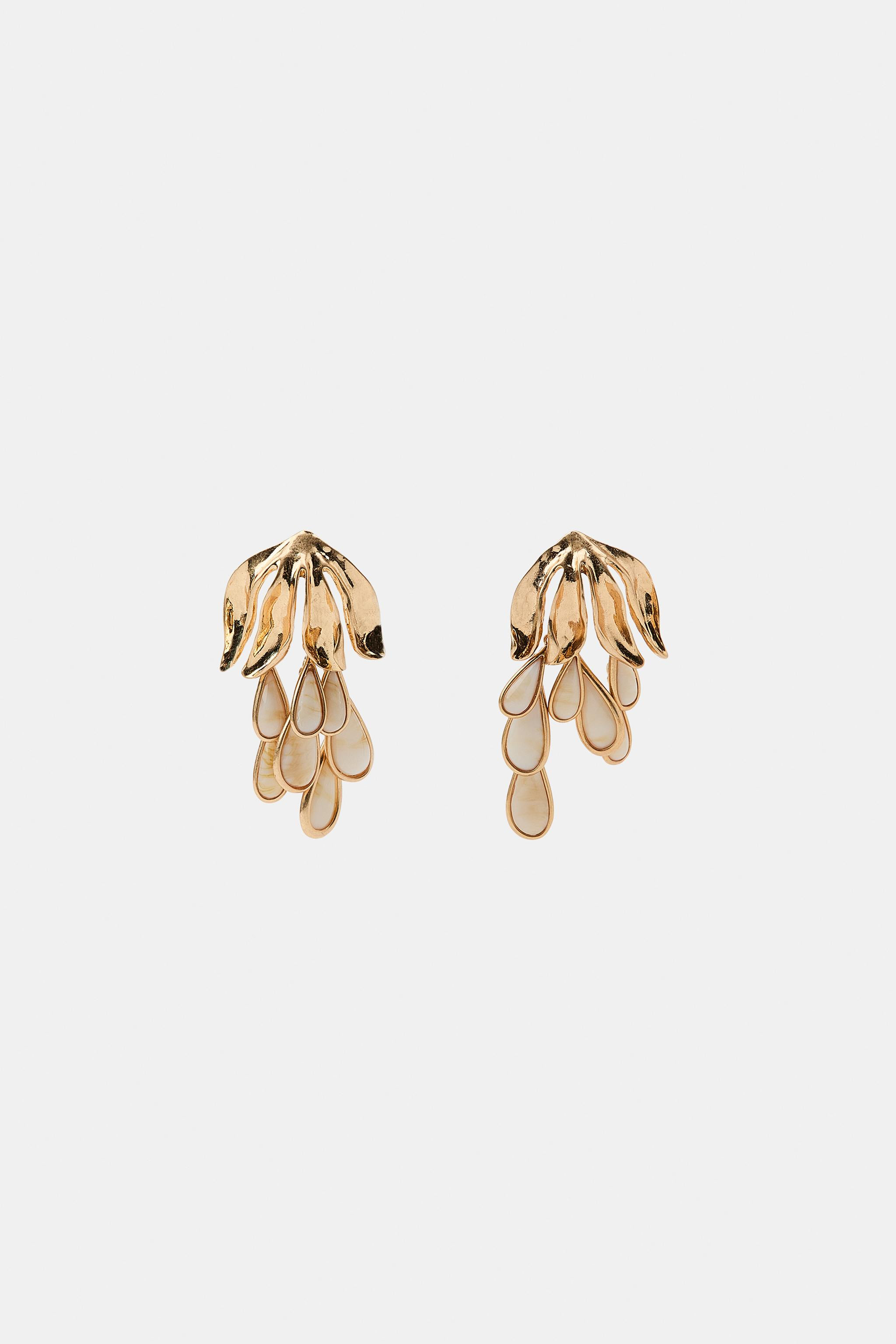 METAL TEARDROP EARRINGS | Zara UK