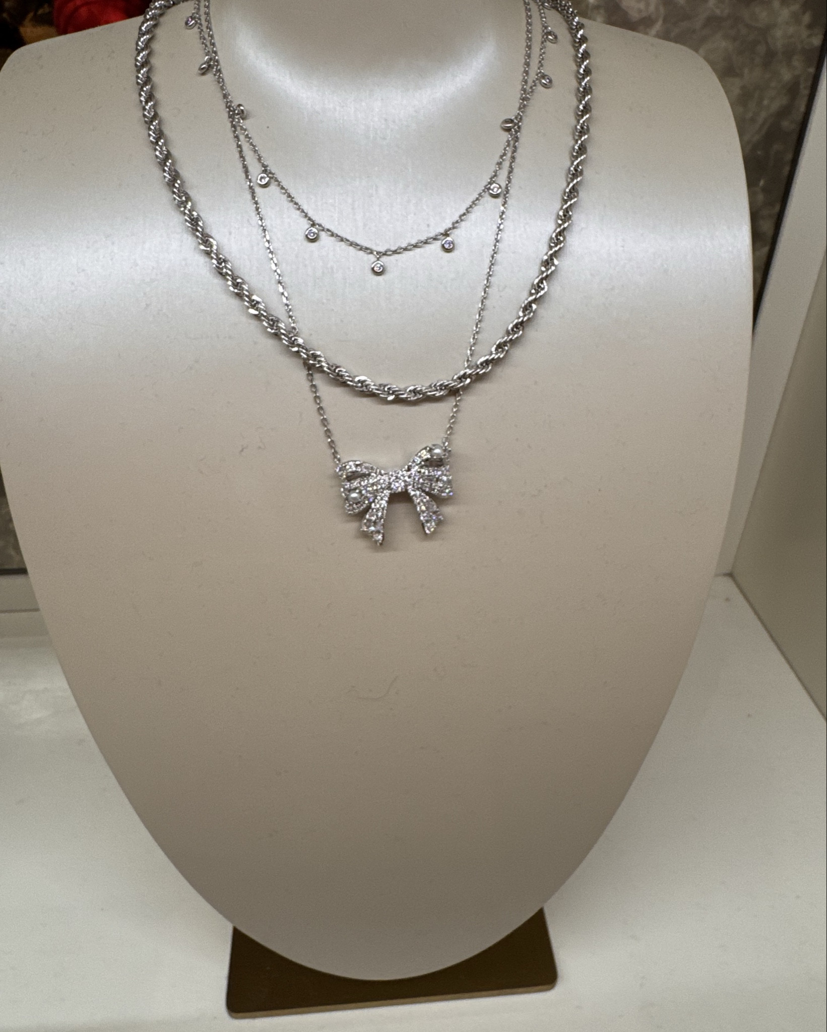 These cutest bow necklace and it’s gorgeous stacked!  Comes in silver and gold finished 

Gifts for her. Christmas gifts, women’s jewelry, gifts for women, jewelry gifts for women, necklaces you can layer, necklaces you can stack, KENDRA SCOTT jewelry, affordable jewelry, affordable jewelry for teens, gifts for teens, gifts for teenagers

#LTKHoliday #LTKGiftGuide #LTKgrwm