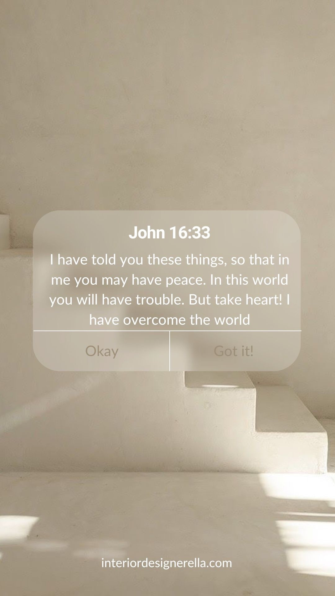 Bible verse of the day! John 16:33!