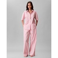 Calvin Klein Pure Cotton Poplin Striped Pyjama Set Light Pink Mix | Marks & Spencer (UK)