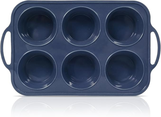 Jumbo Silicone Muffin Pan with Metal Frame, Non Stick Silicone Cupcake Pan with Handles 6 Cup, BP... | Amazon (US)