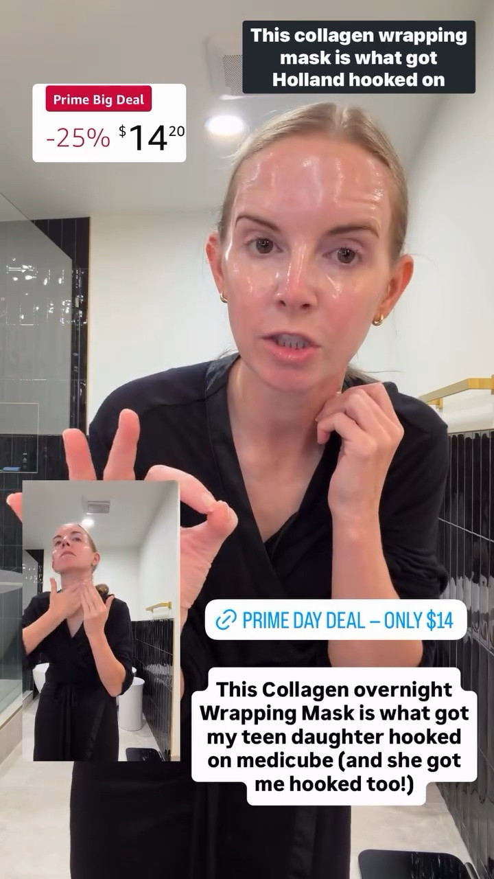 This collagen wrapping mask is what got my teen hooked on Medicube - and then she proceeded to get me hooked!