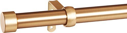 Umbra Cappa 1-Inch Curtain Rod for Window, 66 to 120-Inch, Brass | Amazon (US)
