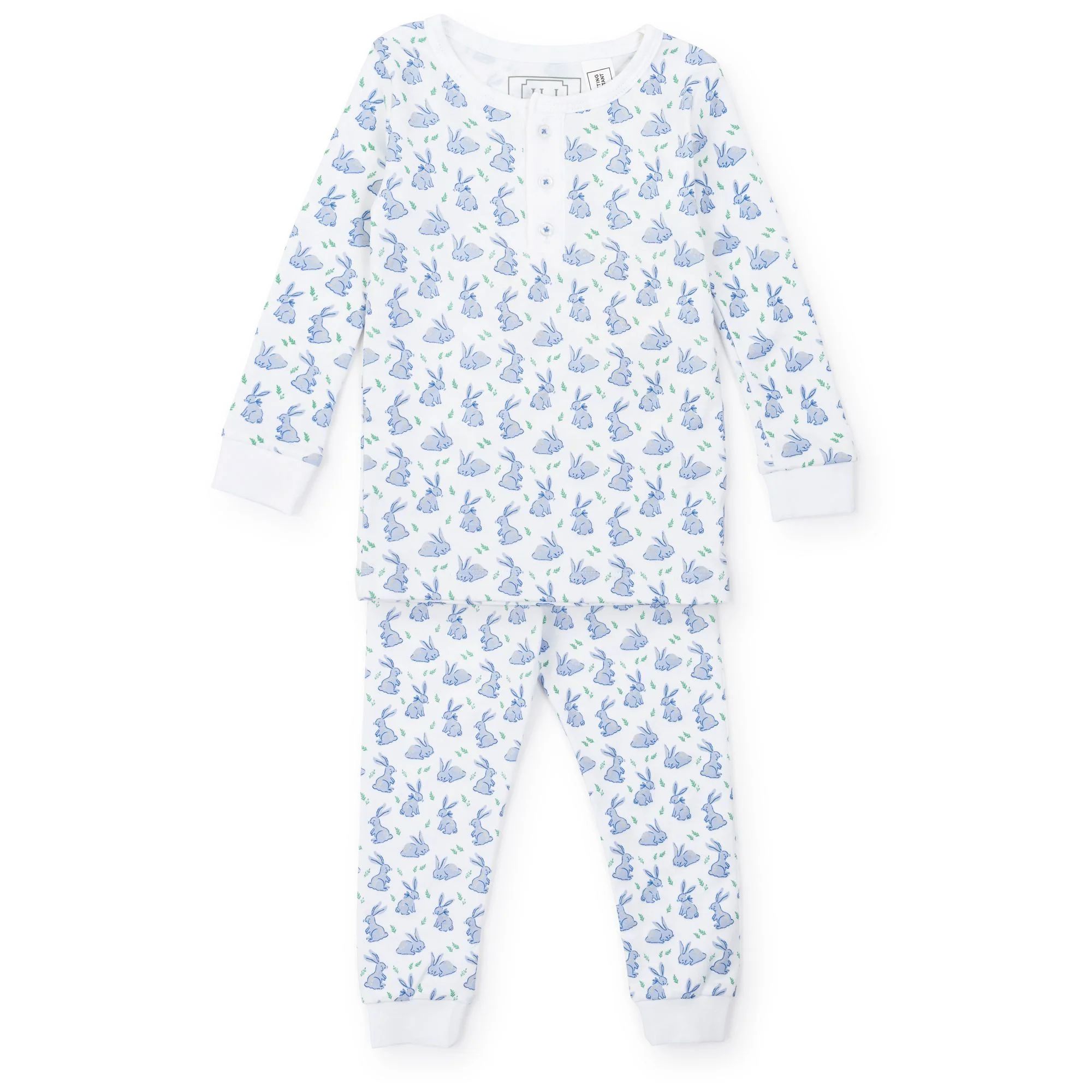 Lila and Hayes Jack Pajama Set - Bunny Hop Blue | JoJo Mommy