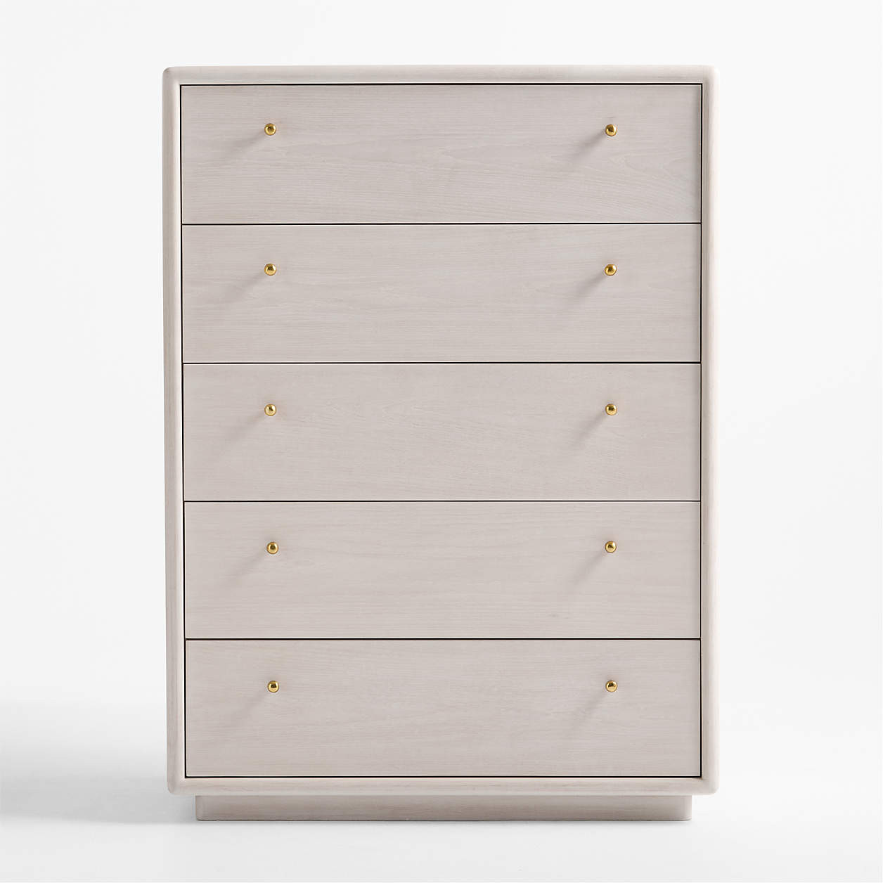 Lafayette 38" Whitewashed Wood 5-Drawer Tall Dresser + Reviews | Crate & Barrel | Crate & Barrel