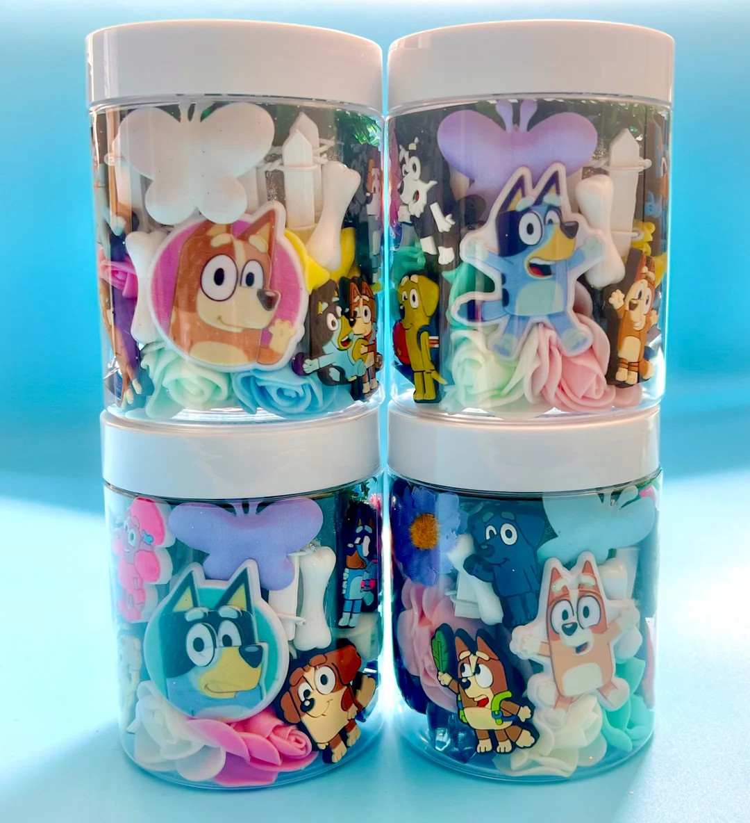 Bluey Inspired 8 oz. Jar,Play dough Kit,Kids Birthday Party Favors,Bluey Party Favors,Boys Girls ... | Etsy (US)