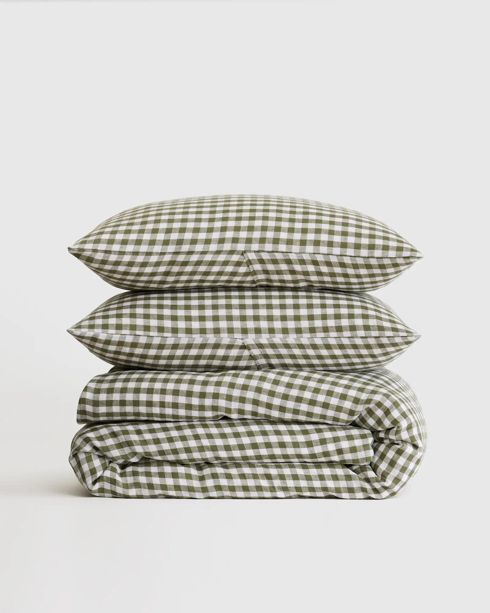 European Linen Gingham Duvet Cover Set | Quince