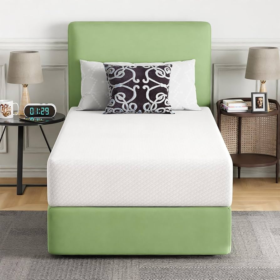 FDW | 10 Inch Twin Mattress | Medium Firm | Gel Memory Foam Mattress | White | Bed in a Box, Cert... | Amazon (US)