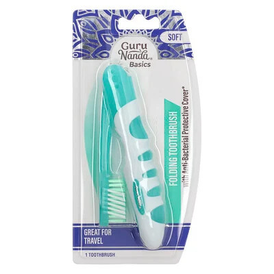 GuruNanda, Basics, Folding Toothbrush, Soft , 1 Toothbrush | iHerb