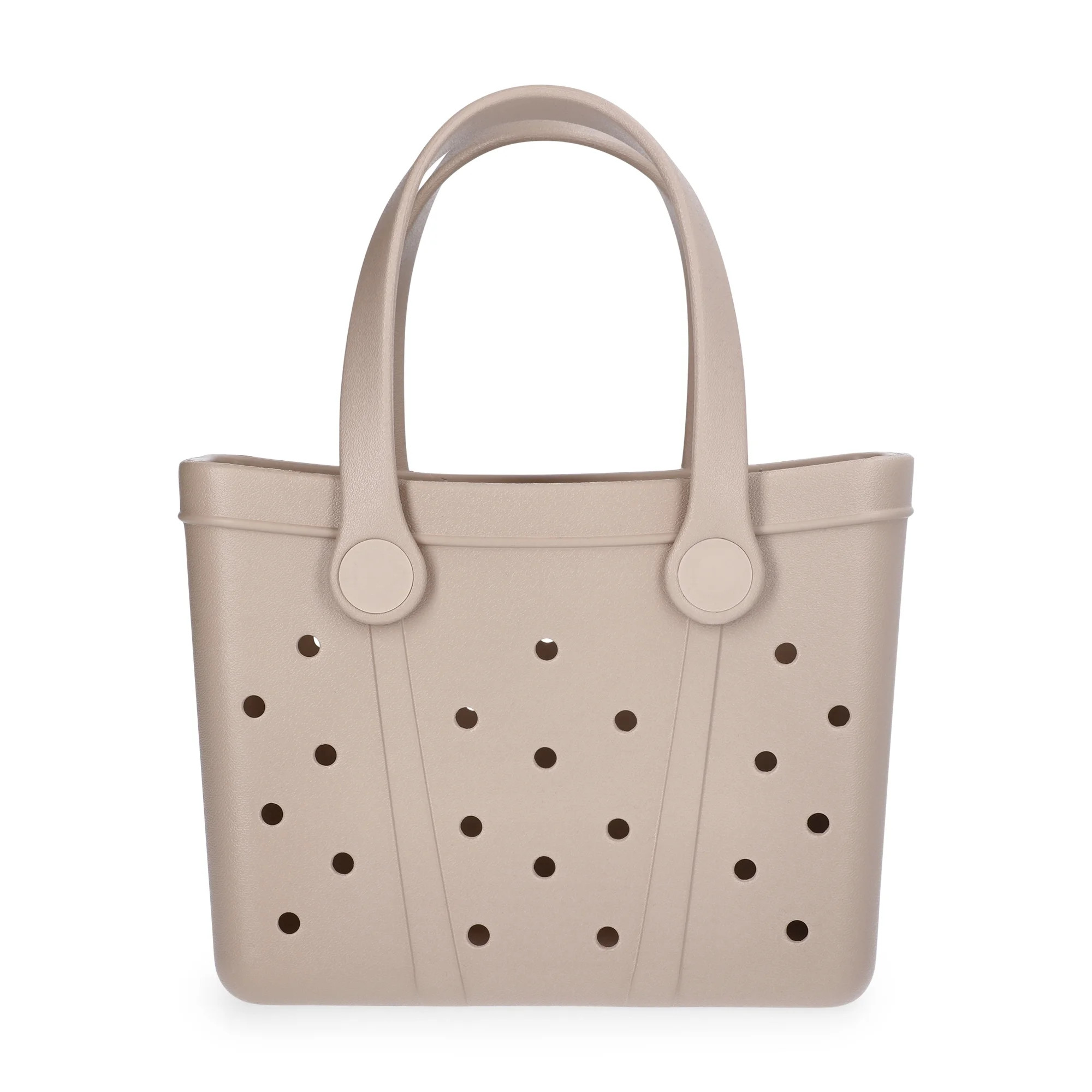 Time and Tru Women's Lightweight Mini Beach Tote Bag, Tan | Walmart (US)