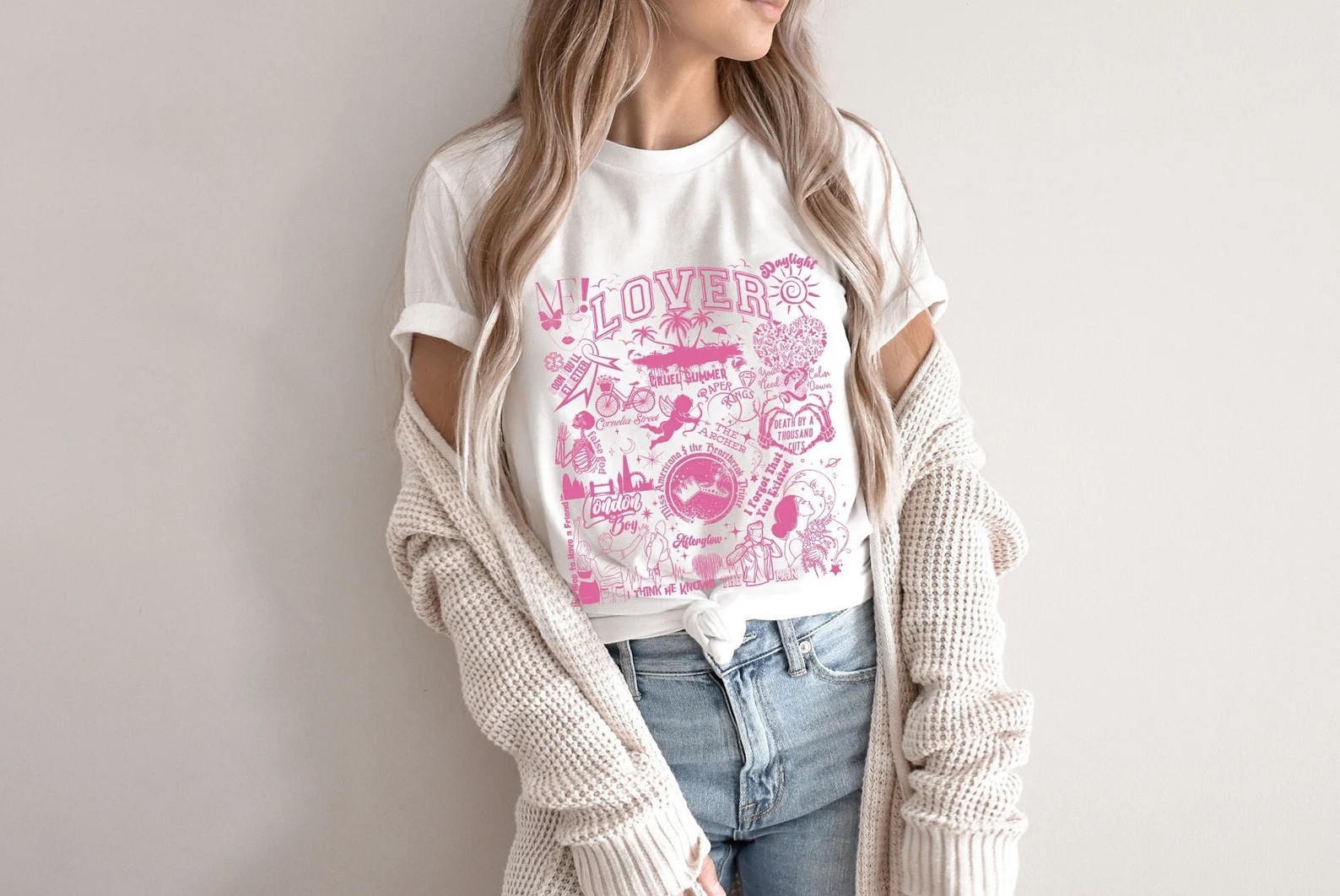 Lover Track List Shirt, Cruel Summer Cornelia Street Paper Rings You Need To Calm Down Daylight M... | Etsy (US)