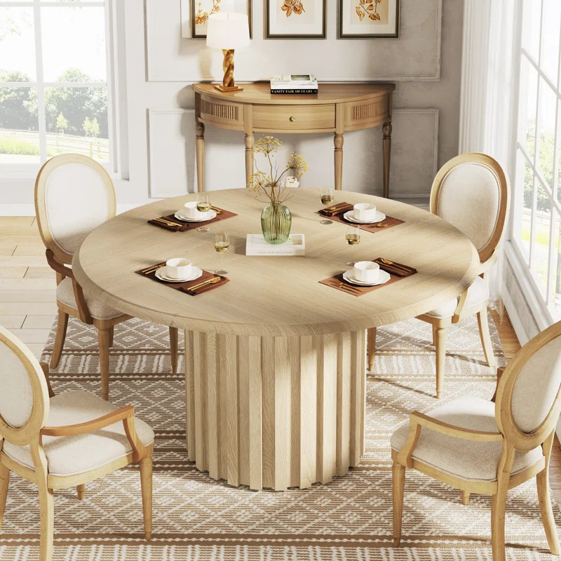 Round Dining Table for 4, Modern Kitchen Table | Wayfair North America