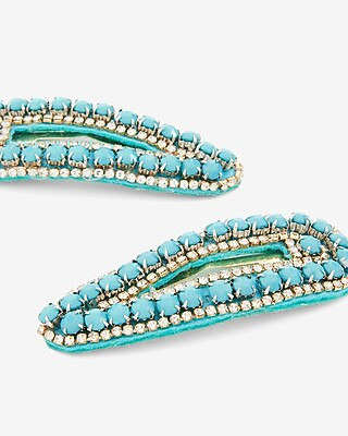 Set Of 2 Turquoise Hair Clips | Express