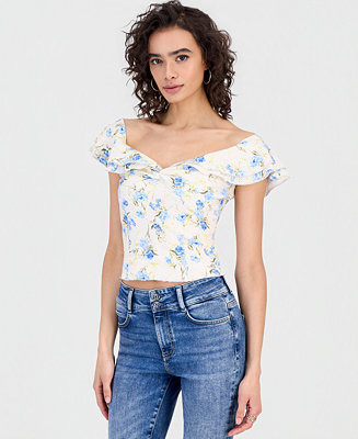 GUESS Women's Off-The-Shoulder Teodolinda Top - Macy's | Macy's