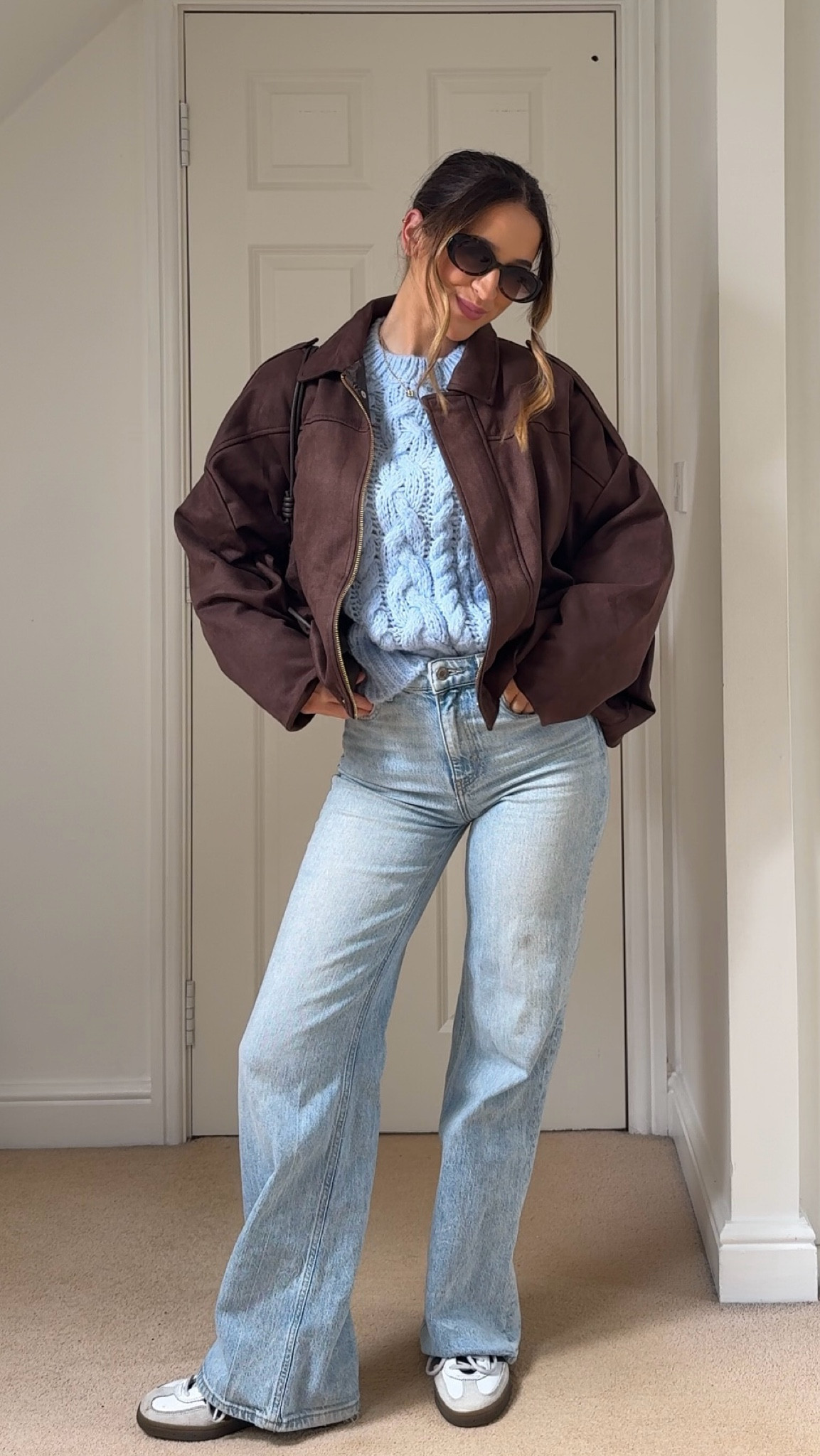 7 days of autumn outfits 🍁 day six ! baby blue & brown is apparently going to be the colour combo of the season 🩵 and I’m kinda loving it !! 

#LTKstyletip #LTKautumn #LTKuk