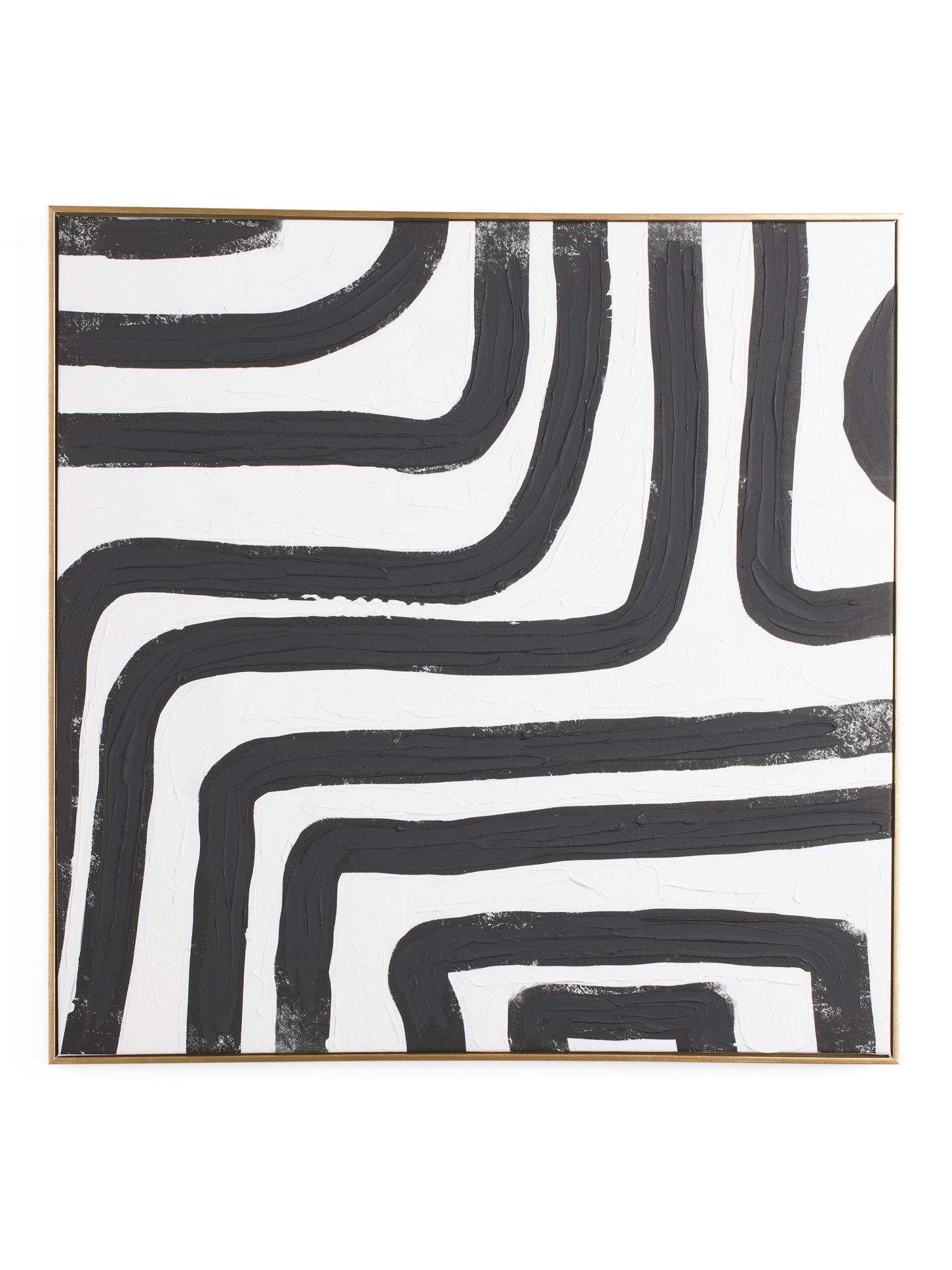 30x30 Black Maze Abstract Wall Art | TJ Maxx