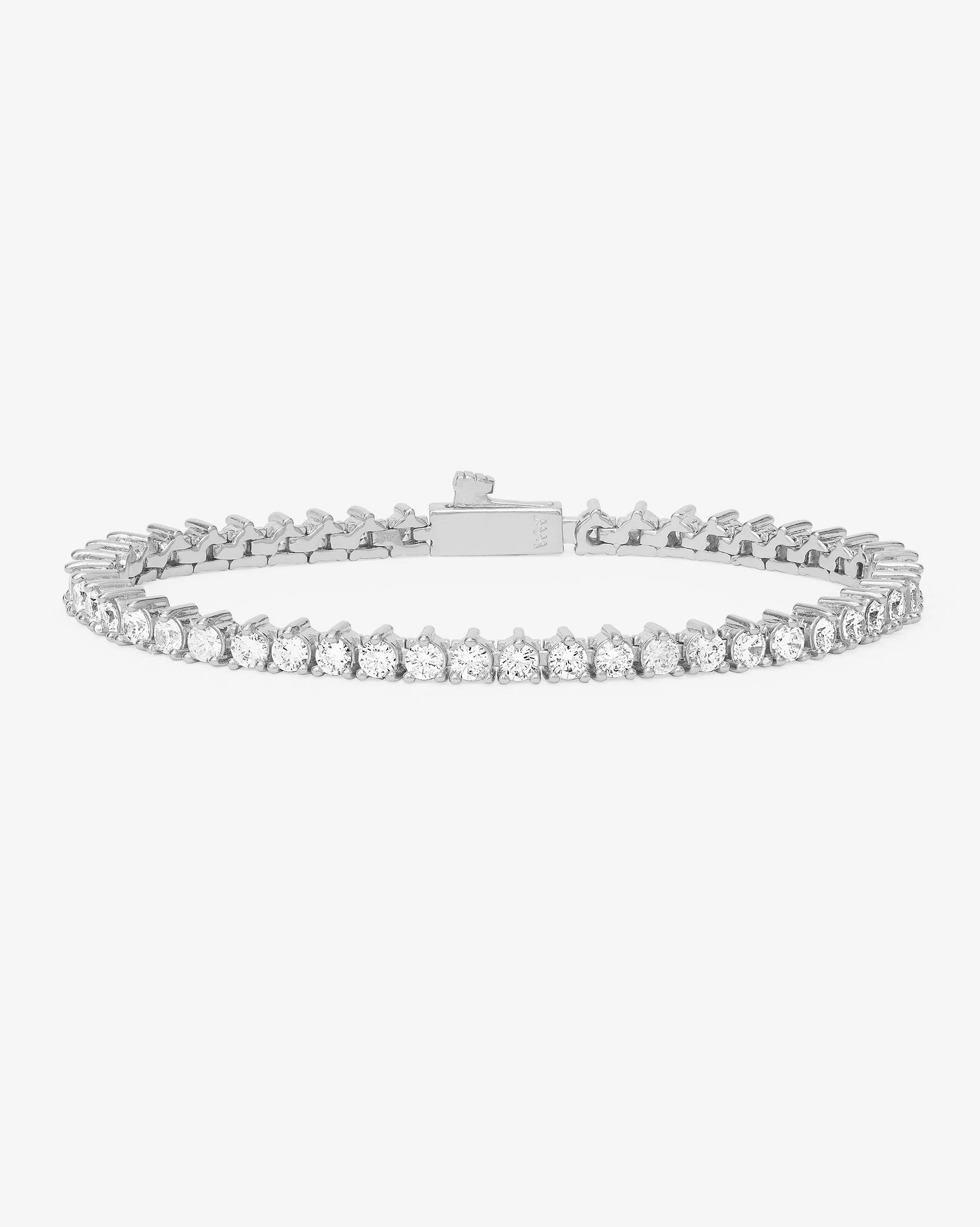 Not Your Basic Tennis Bracelet - Silver|White Diamondettes | Melinda Maria Jewelry