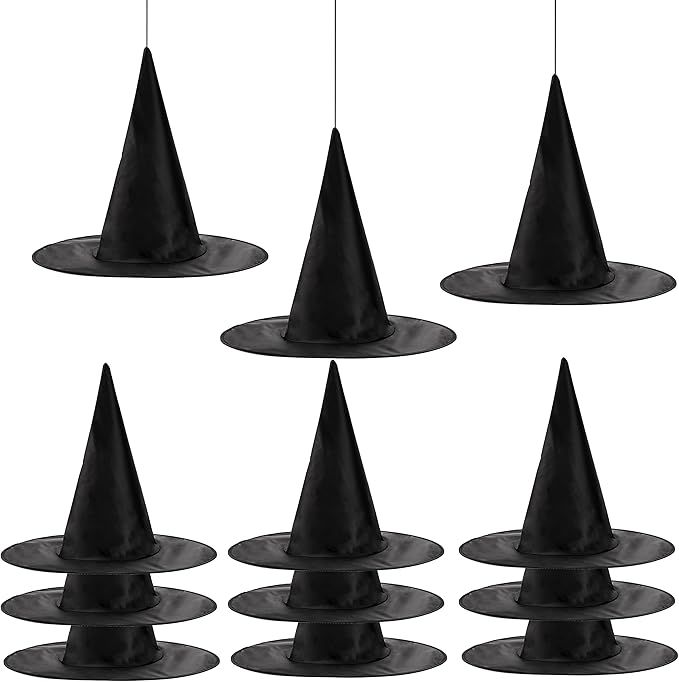 JOYIN 12 Pcs Halloween Witch Hat, Black Witch Costume Accessory for Halloween Cosplay Party Favor... | Amazon (US)
