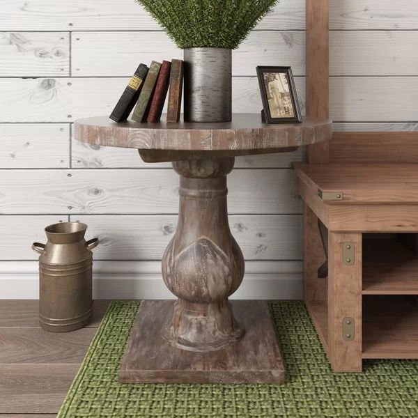 Carolina Solid Wood Pedestal End Table | Wayfair North America