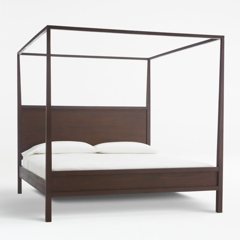Keane Wenge King Canopy Bed + Reviews | Crate and Barrel | Crate & Barrel