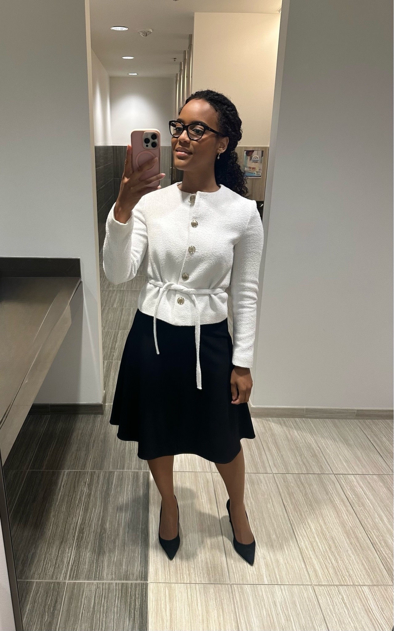 Business formal outfit for professional in-person meetings in the office. 

Blazer: size XS 

Dress: Size small

#LTKWorkwear