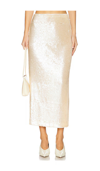 by Marianna Ceci Sequin Midi Skirt in Blush Nude | Revolve Clothing (Global)