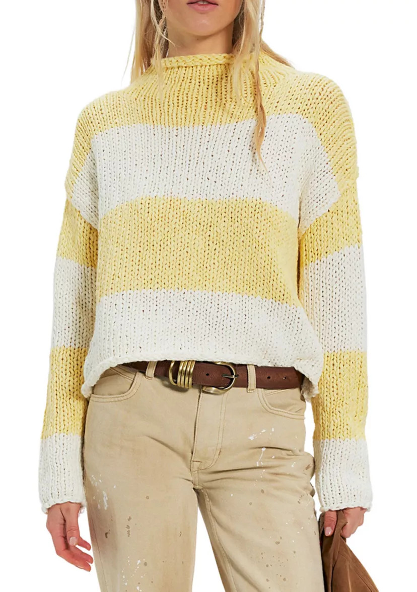Opal Rollneck Knit Stripe Sweater | Belk