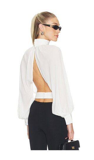MORE TO COME Merilee Open Back Top in Ivory. - size L | Revolve Clothing (Global)
