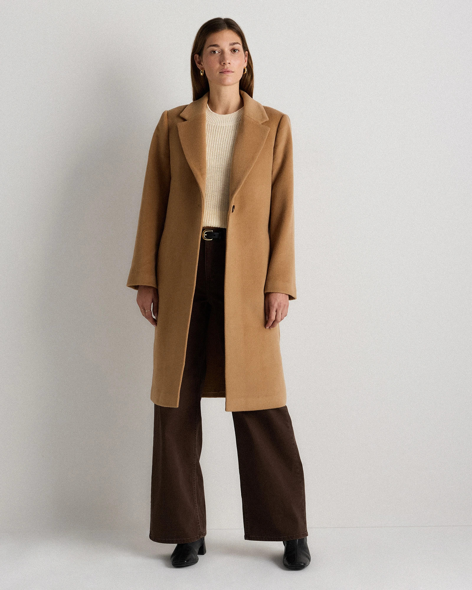 Wool Cashmere Classic Single-Breasted Coat | Quince