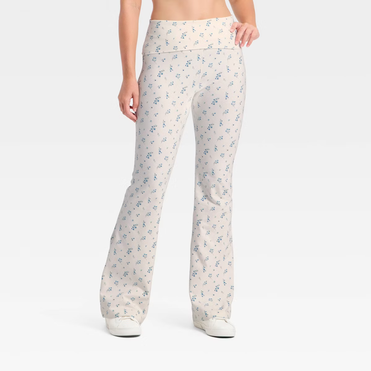 Women's Cotton Balance High-Rise Foldover Flare Leggings - All In Motion™ | Target