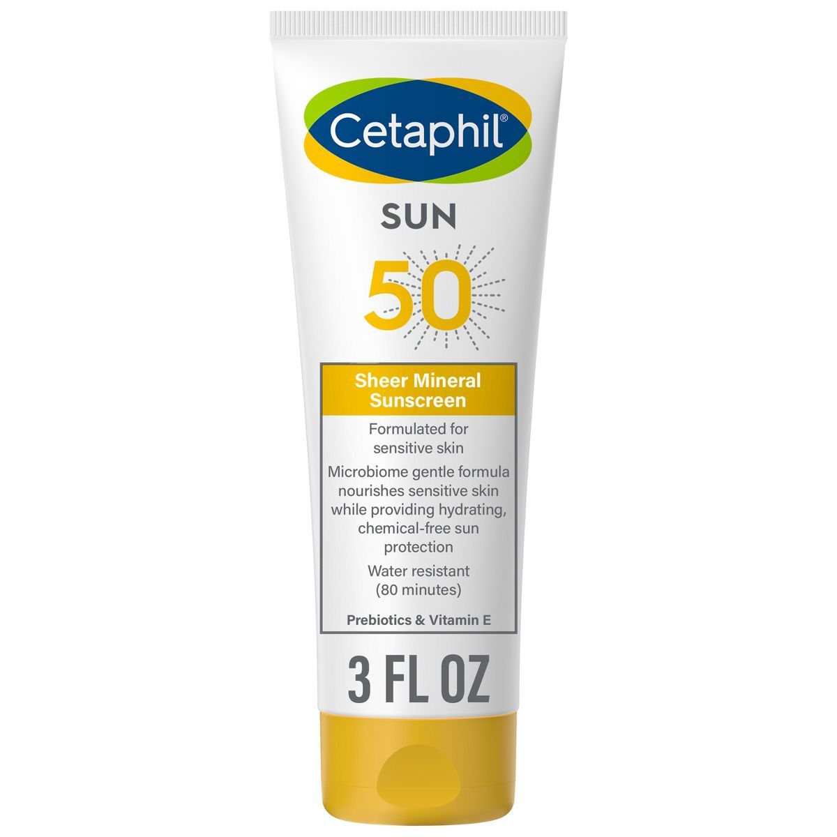 Cetaphil Sheer Mineral Sunscreen for Face & Body - SPF 50 - 3 fl oz | Target