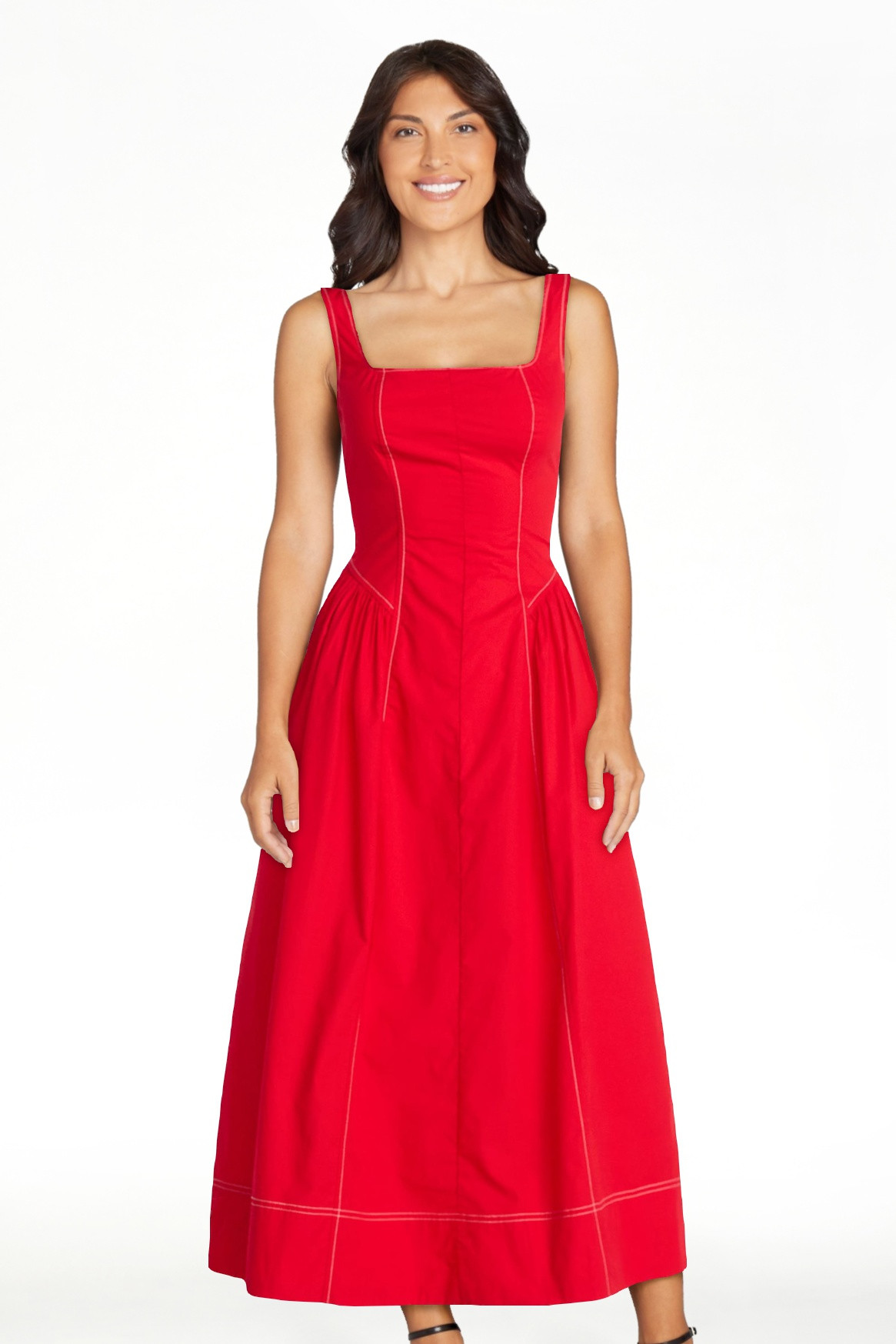 Free Assembly Women's and Women's Plus Sleeveless Cotton Panel Maxi Dress, Sizes XS- 4X | Walmart (US)