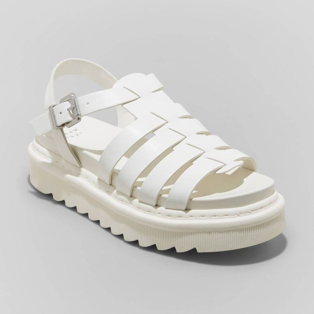 Women's Monroe Platform Sandals - A New Day™ White 7 | Target