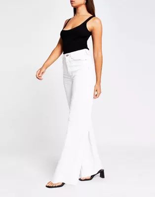 River Island wide leg jeans in white | ASOS (Global)