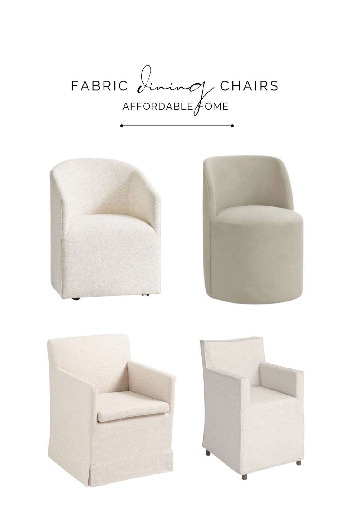 Fabric dining chairs (similar to my dining chairs). These are some more budget friendly and affordable options.
Dining room 

#LTKhome