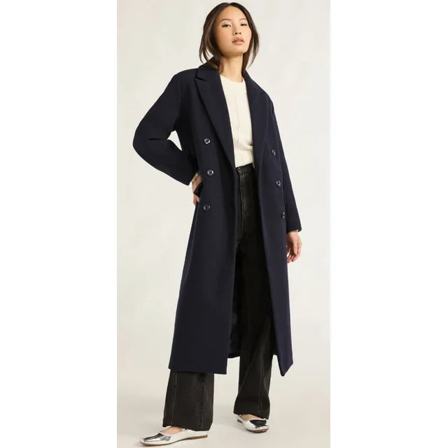 Scoop Women's & Women's Plus Faux Wool Oversized Double Breasted Coat, Sizes XS-4X - Walmart.com | Walmart (US)