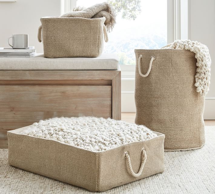 Mason Woven Utilty Basket - Flax | Pottery Barn (US)