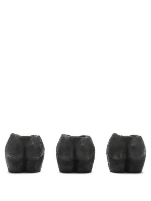 Set of three Rock Bottom ceramic tealight holders | Matches (UK)