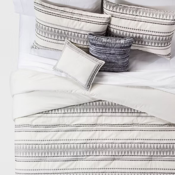 Cream Tatiana Global Woven Stripe Cotton Comforter Set 5pc - Threshold™ | Target