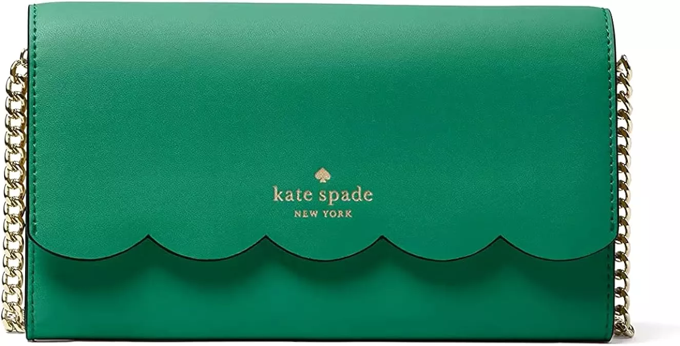 Kate Spade Gemma Crossbody Purse Wallet on Chain Light Blue Leather Clutch  Bag
