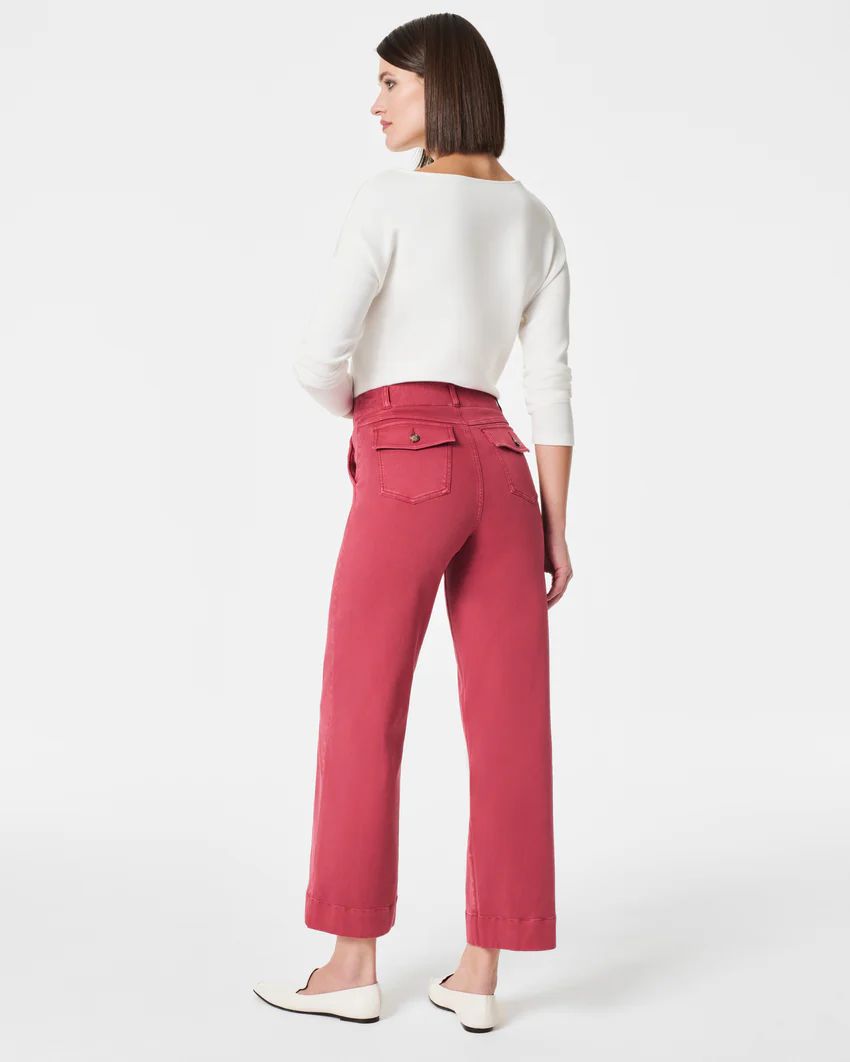 Stretch Twill Cropped Wide Leg Pant | Spanx