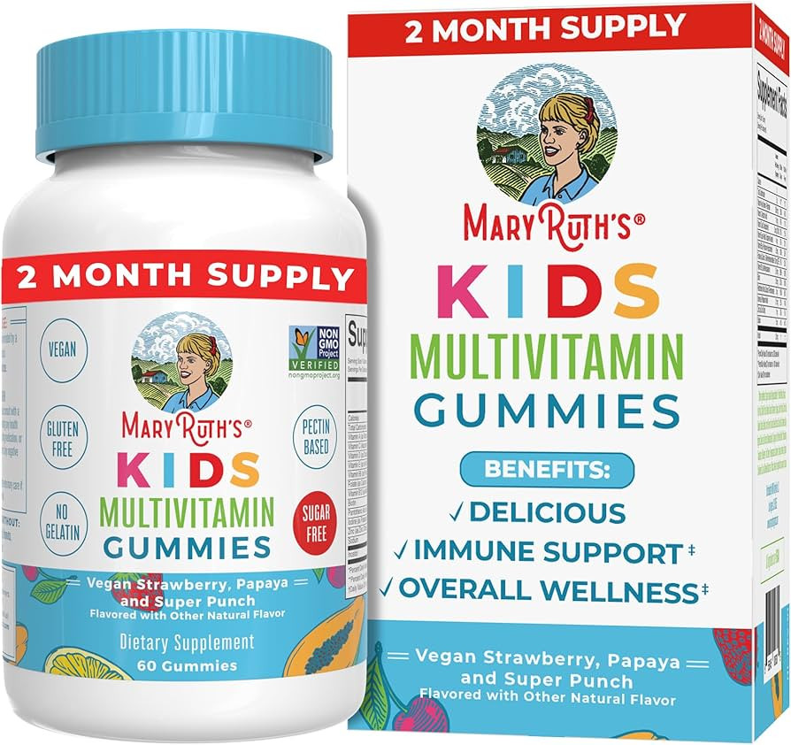 MaryRuth's Kids Multivitamin Gummies | 2 Month Supply | Sugar Free | Kids & Toddlers Ages 2+ | Es... | Amazon (US)