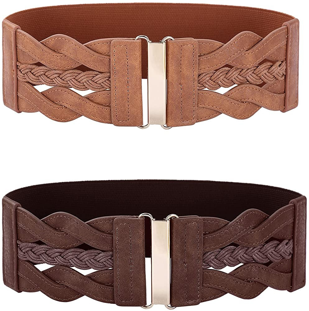GRACE KARIN Women's Elastic Vintage Belt Stretchy Retro Wide Waist Cinch Belt | Amazon (US)