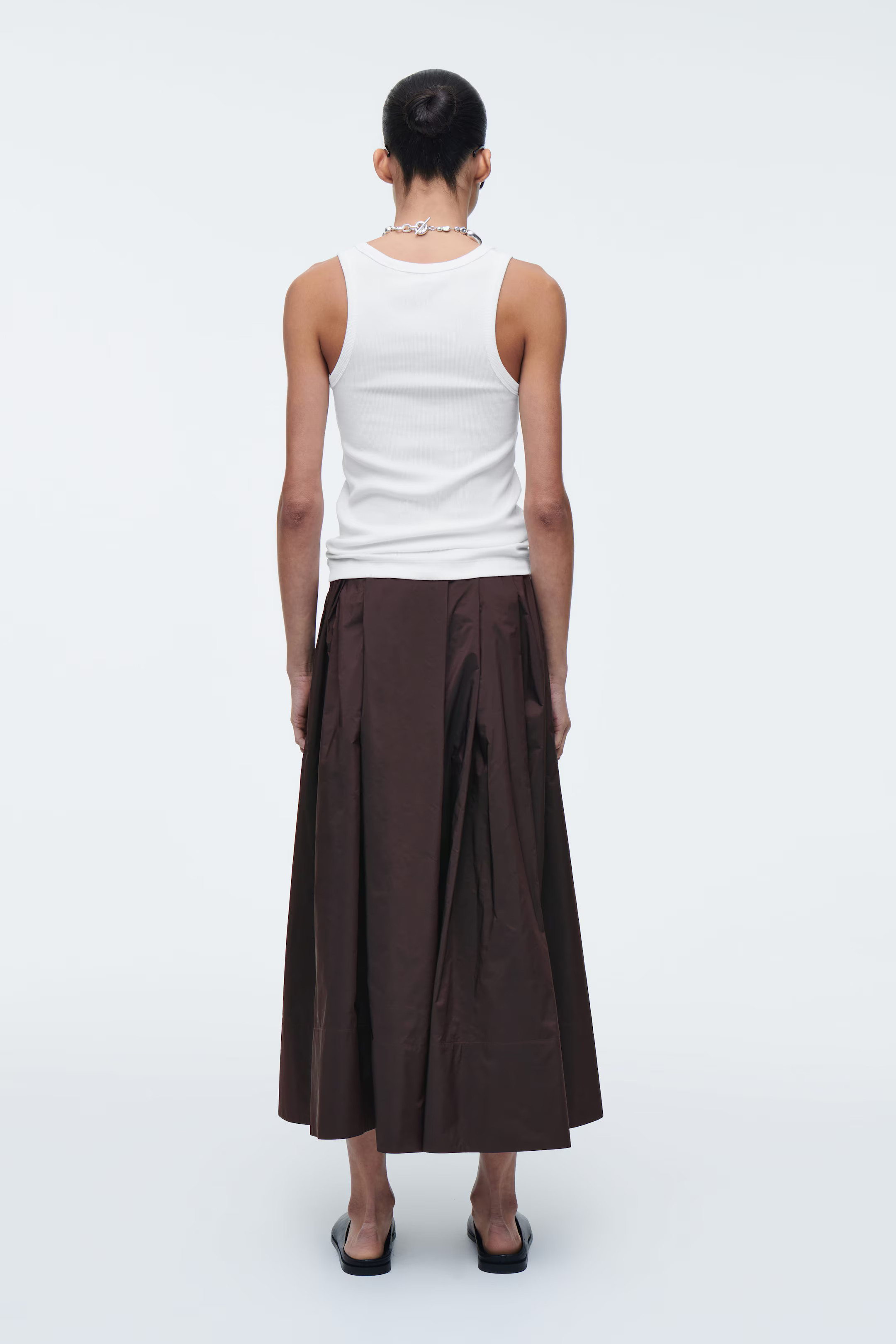 VOLUMINOUS PLEATED CULOTTES - BROWN | COS UK