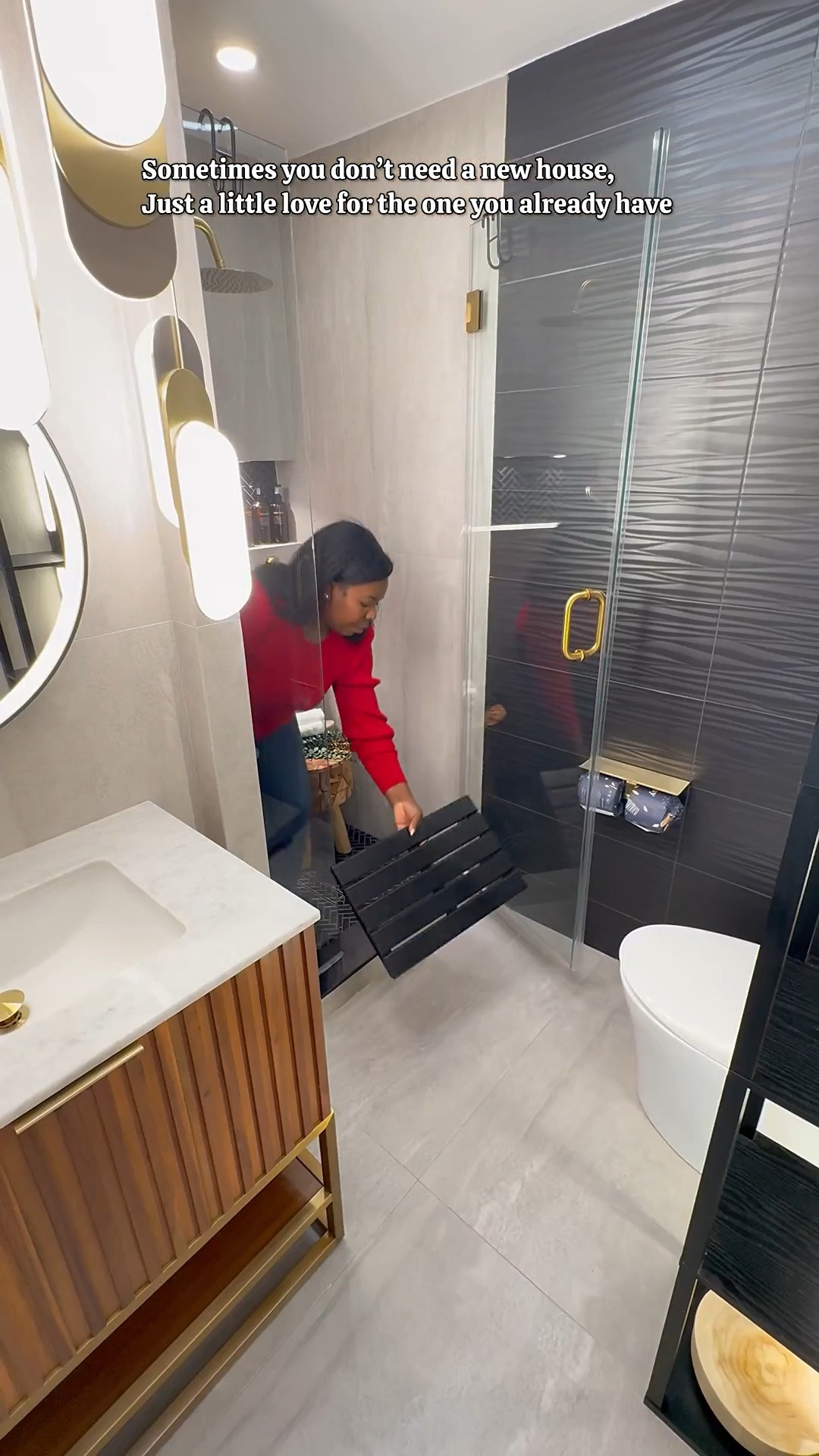 Mixing in some decor from my home to make this bathroom more cozy and homey 🙌🏾

#LTKSaleAlert #LTKHome
