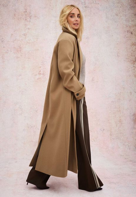 Womens Camel Formal Dad Coat | Peacocks