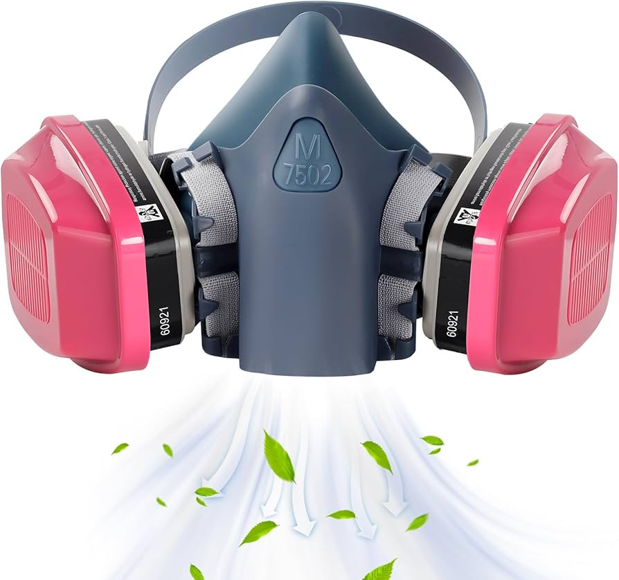 Half Face Gas Mask 7502: Reusable Respirator Mask with Filters 60921 Spray Paint Masks Respirator... | Amazon (US)