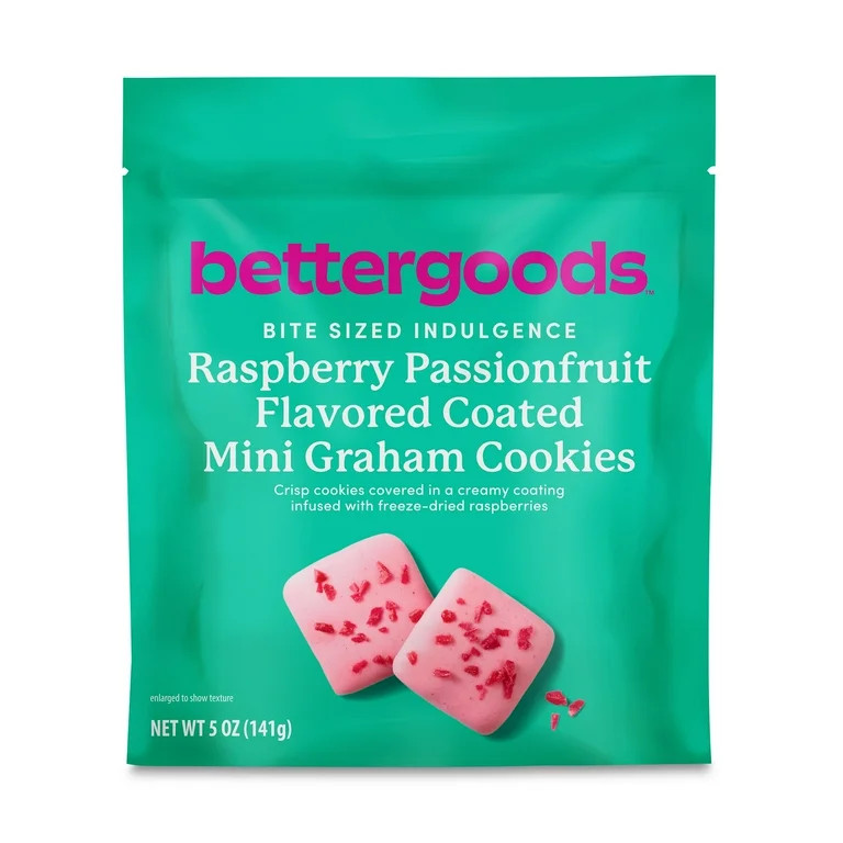 bettergoods Raspberry Passionfruit Flavored Coated Mini Graham Cookies, 5 oz | Walmart (US)