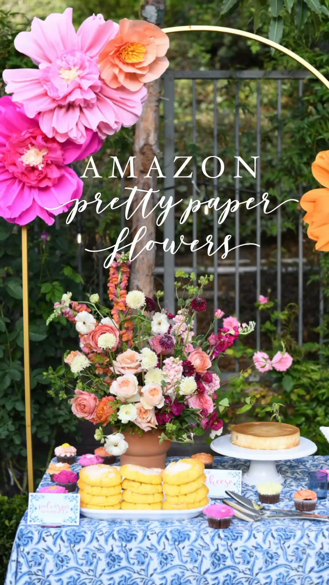PARTIES | These pretty crepe paper flowers from Amazon are perfect for all your upcoming parties and weddings. I used them to decorate these gold arches and they made the perfect backdrop for this dessert table at our fiesta!

 

 #LTKWatchNow #LTKParties #LTKFindsUnder50